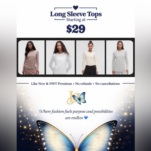 lululemon athletica Tops - Weekly Deal: Pre-Loved Lululemon Long Sleeves Starting at $26